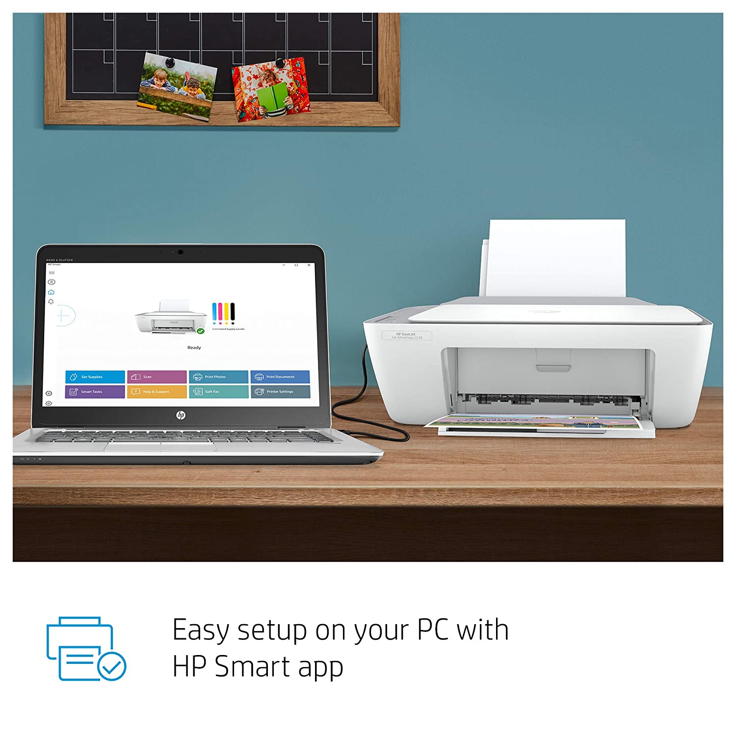 HP Deskjet Ink Advantage 2338 Colour Printer, Scanner and Copier for Home/Small Office, Compact Size, Easy Set-up Through HP Smart App on Your PC Connected Through USB - Image 5