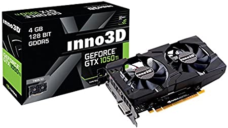 INNO3D GEFORCE GTX 1050 TI X2 4GB GDDR5 PCIe 3.0 Gaming Graphic Card - N105T-1DDV-M5CM