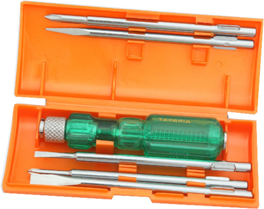 Taparia 812 Screw Driver Set with Neon Bulb
