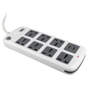 Zebronics Zeb-PS7520USB Extension Socket with 7 Universal sockets and 2 USB Ports with 4.8 Meters Power Cable