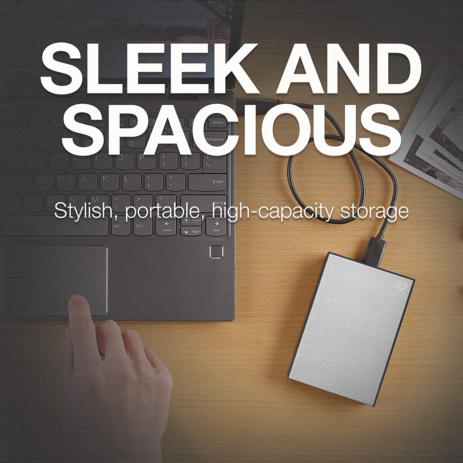 Seagate One Touch 1TB External Hard Drive HDD – Silver USB 3.0 for PC Laptop and Mac - Image 2