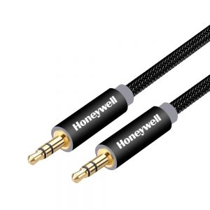 Honeywell Braided 3.5 mm Audio Aux Cable (Black) - 2M