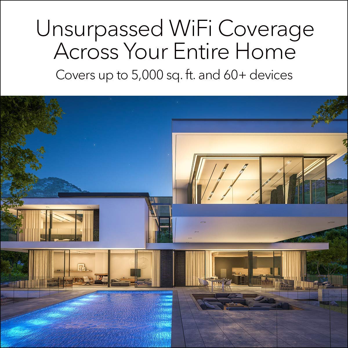 Netgear Orbi Whole Home Tri-Band Mesh WiFi 6 System (RBK852) – Router with 1 Satellite Extender | Coverage up to 5,000 sq. ft. and 60+ Devices | 11AX Mesh AX6000 WiFi (Up to 6Gbps) - Image 7