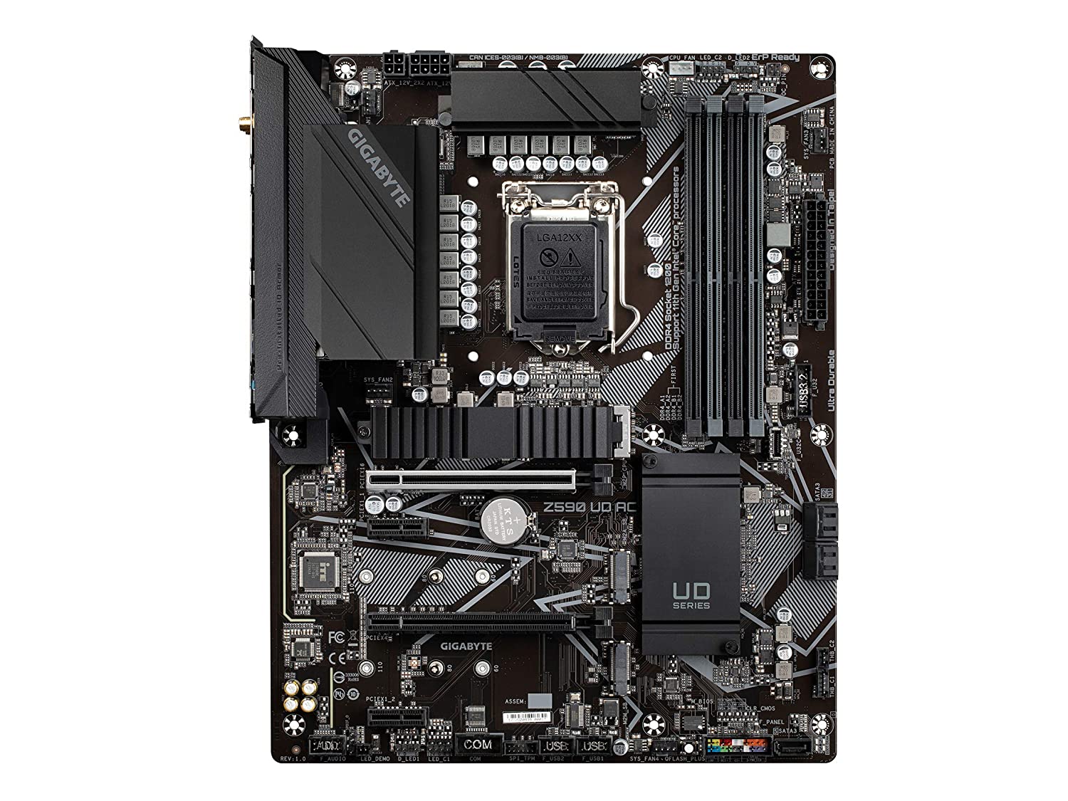GIGABYTE Z590 UD AC (LGA 1200/ Intel Z590/ ATX/Triple M.2/ PCIe 4.0/ USB 3.2 Gen 2/ Intel Wireless-AC/ 2.5GbE LAN/Motherboard) - Image 6