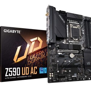 GIGABYTE Z590 UD AC (LGA 1200/ Intel Z590/ ATX/Triple M.2/ PCIe 4.0/ USB 3.2 Gen 2/ Intel Wireless-AC/ 2.5GbE LAN/Motherboard)