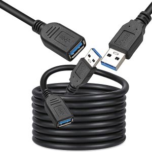 USB 3.0 Male A to Female A Extension Cable Speed 5GBps for Laptop/PC/Printers - 3 meter Black