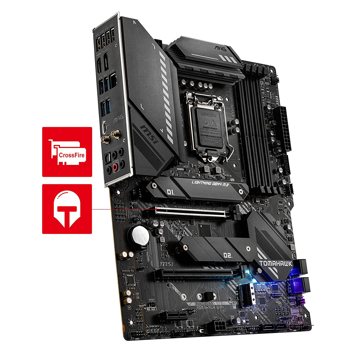 MSI MAG B560 Tomahawk WiFi ATX Gaming Motherboard (10 th/11th Gen Intel Core, LGA 1200 Socket, DDR4, 5066 MHz, 3 x M.2 Slots, USB 3.2 Gen 2, Type-C, 2.5G LAN, DP/HDMI) - Image 7