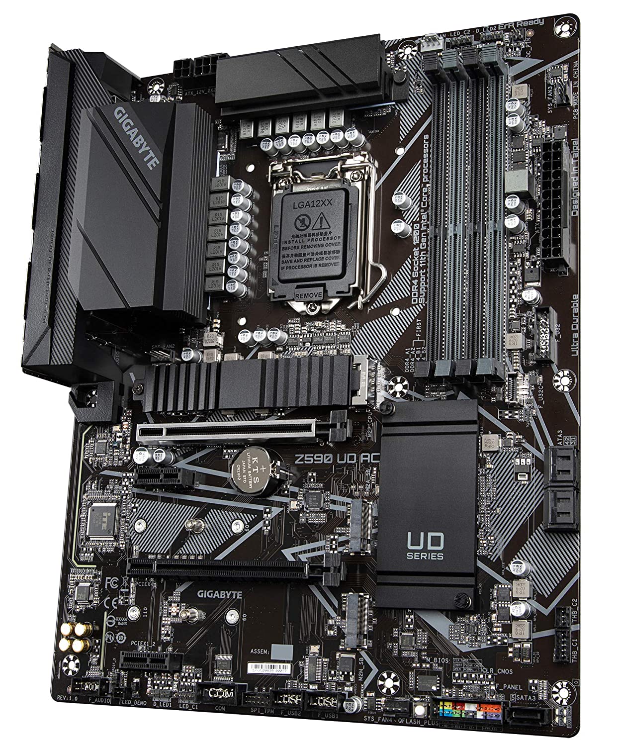 GIGABYTE Z590 UD AC (LGA 1200/ Intel Z590/ ATX/Triple M.2/ PCIe 4.0/ USB 3.2 Gen 2/ Intel Wireless-AC/ 2.5GbE LAN/Motherboard) - Image 4