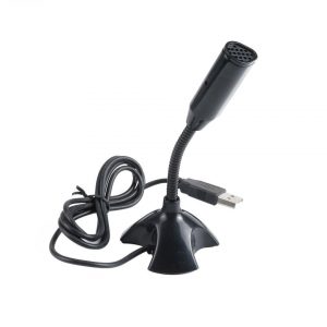 USB Mini Mic Desktop Stereo Recording Flexible Microphone with USB Connector Stand for PC Laptop Notebook Skype Desktop Mac Speech Microphone