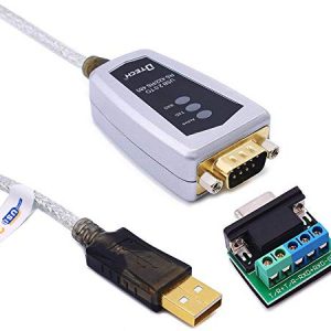 DTECH USB to RS422 RS485 Serial Port Converter Adapter Cable with FTDI Chip Supports Windows 10, 8, 7, XP and Mac (1.2m