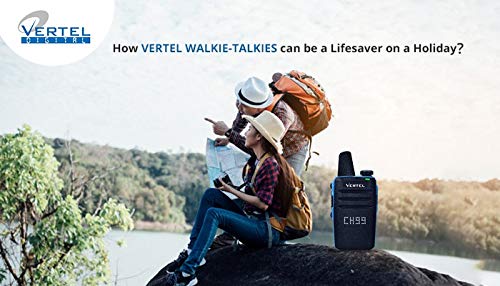 Vertel Digital Walkie Talkie Long Range License Free| Smart LED Display| Water Resistant |2 KM of Range | 99 Channels |18 Hour Battery Life - Image 6