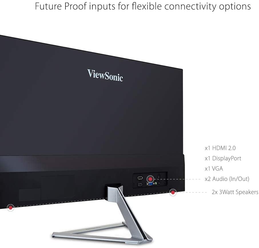 ViewSonic 27 Inch Full HD IPS Monitor, 1920 x 1080 Pixels Frameless Bezel & Premium Design, 75Hz, Flicker Free, View Mode, HDMI*2, VGA, Audio Out Black and 5 Year Warranty Upon Registration- VX2776-SH - Image 7