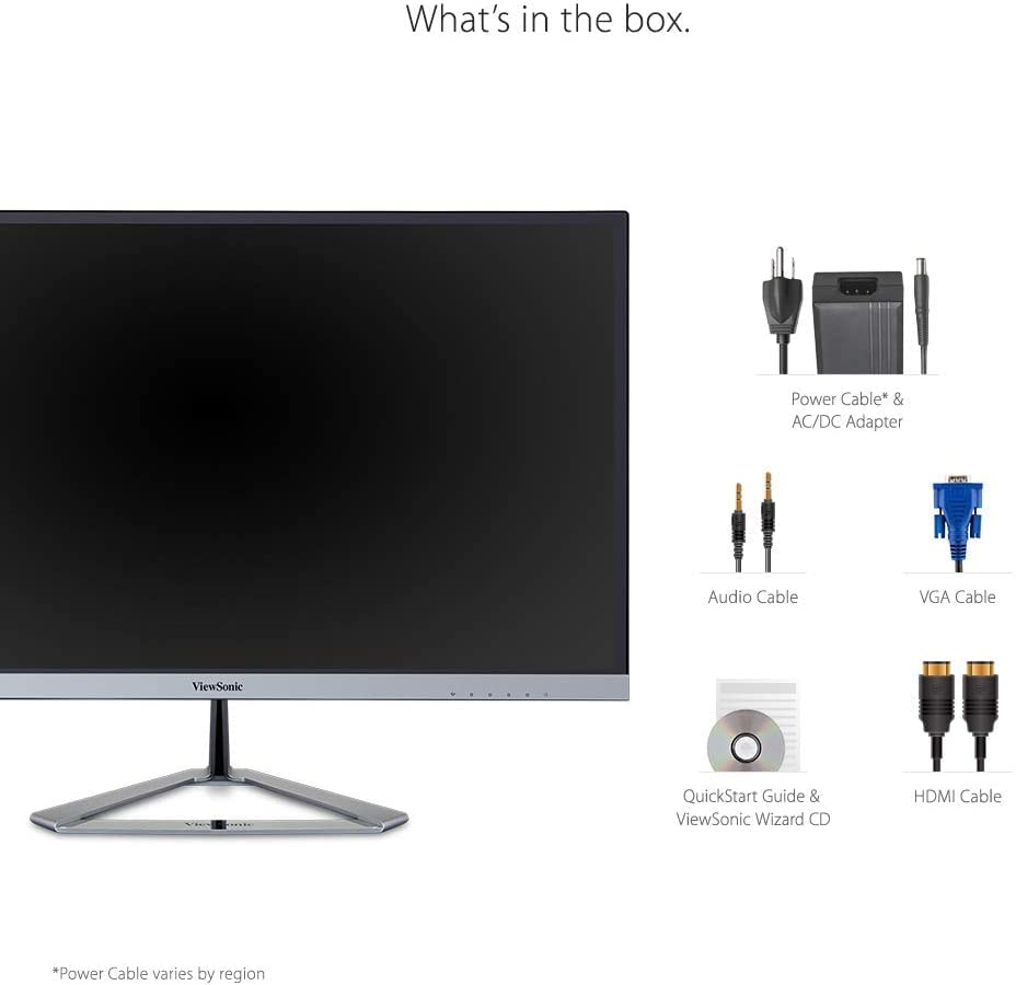 ViewSonic 27 Inch Full HD IPS Monitor, 1920 x 1080 Pixels Frameless Bezel & Premium Design, 75Hz, Flicker Free, View Mode, HDMI*2, VGA, Audio Out Black and 5 Year Warranty Upon Registration- VX2776-SH - Image 9