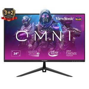 ViewSonic Omni 24-inch Full HD Fast IPS Gaming Monitor with 0.5ms,165Hz, HDR10, AMD FreeSync Premium,VESA Adaptive Sync,Speaker,Hight Adjustable, & 5year Warranty Upon Registration -VX2428J