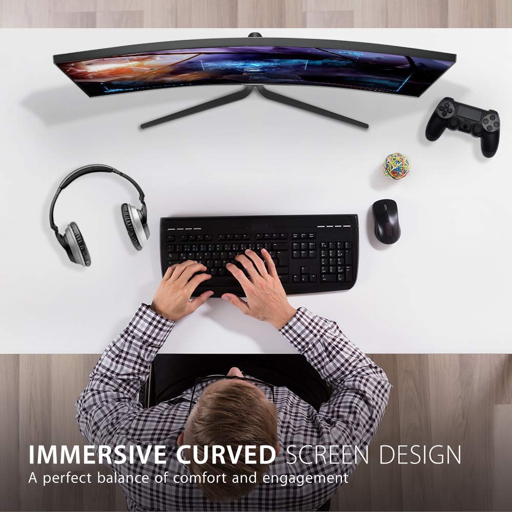 ViewSonic Vx2458-C-Mhd 24 Inch (60.96 Cm) Full Hd Led 1920 X 1080 X1080 Pixels, 1Ms, Curved LCD Gaming Monitor, Hdmi & Dp, Refresh Rate 144Hz, Eye Care, Flicker-Free and Blue Light Filter, Black - Image 6