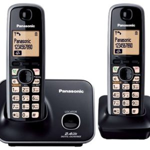Panasonic Single Line 2.4GHz KX-TG3712SXB Digital Cordless Telephone (Black)