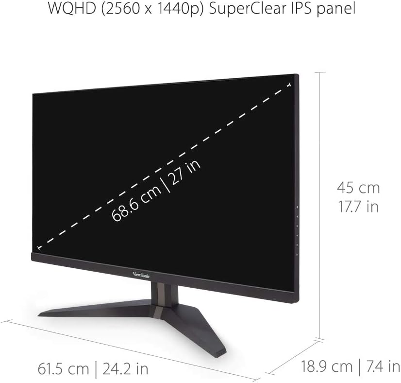iewSonic VX2758-2KP-MHD 27 Inch WQHD 1440p 144Hz 1ms IPS Gaming Monitor with FreeSync Premium Eye Care HDMI and DisplayPort - Image 5
