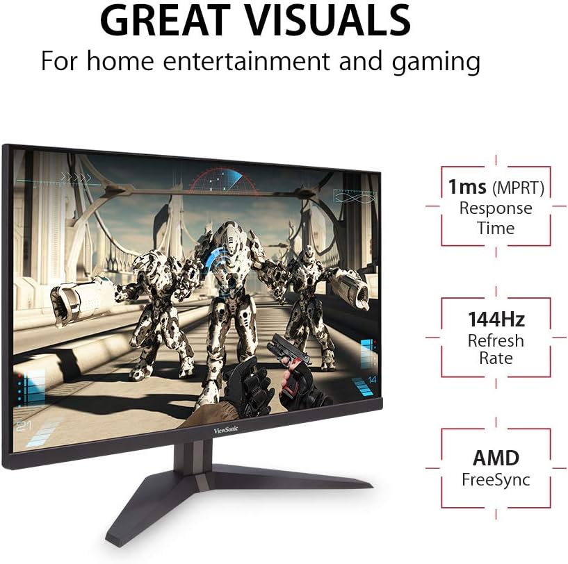 iewSonic VX2758-2KP-MHD 27 Inch WQHD 1440p 144Hz 1ms IPS Gaming Monitor with FreeSync Premium Eye Care HDMI and DisplayPort - Image 11
