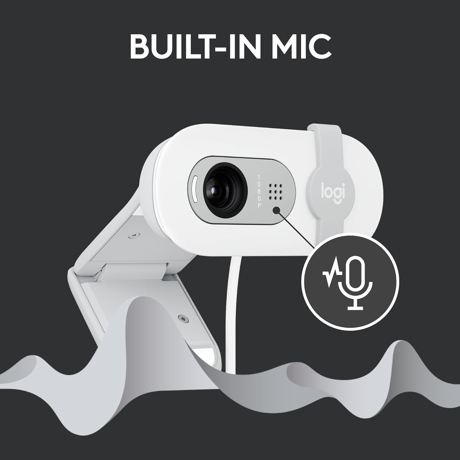 Logitech Brio 100 Full HD Webcam for Meetings and Streaming, Auto-Light Balance, Built-in Mic, Privacy Shutter, USB-A, for Microsoft Teams, Google Meet, Zoom and More- OffWhite - Image 8