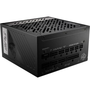 MSI MPG A1000G PCIE5 Digital Power Supply (PSU): ATX3.0, PCIe 5.0, 1000 Watt,0% RPM, Full Modular, Flat Cable,80 Plus Gold Certified,100% Japanese 105°C Capacitors, Compact Size, ATX Power Supply