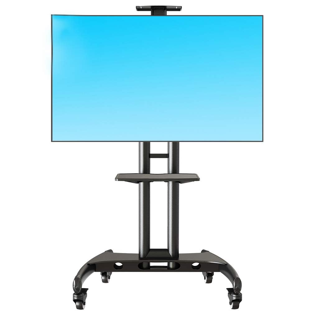 NB : TV TROLLY STAND 32 TO 70 INCH ,32 - 70 inch LED TV Trolley Cart Portable Rolling Wheel Stand with Camera Shelf - Image 2