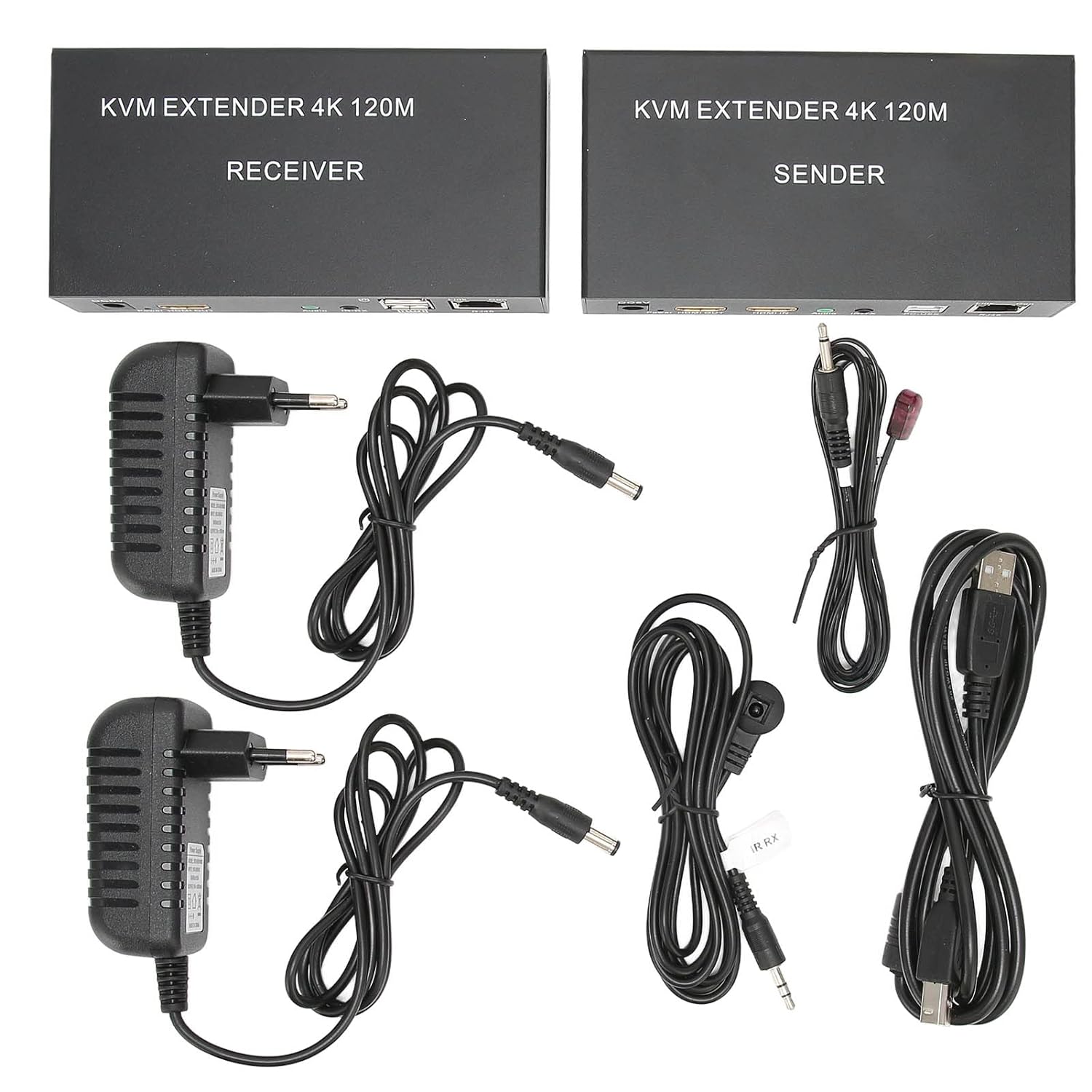 Ketsicart Extender Over CAT5E 6, 100‑240V Metal Plug and Play 4K HD Multimedia Interface Extender Single CAT5E 6 Black for Computer Host (EU Plug) - Image 8