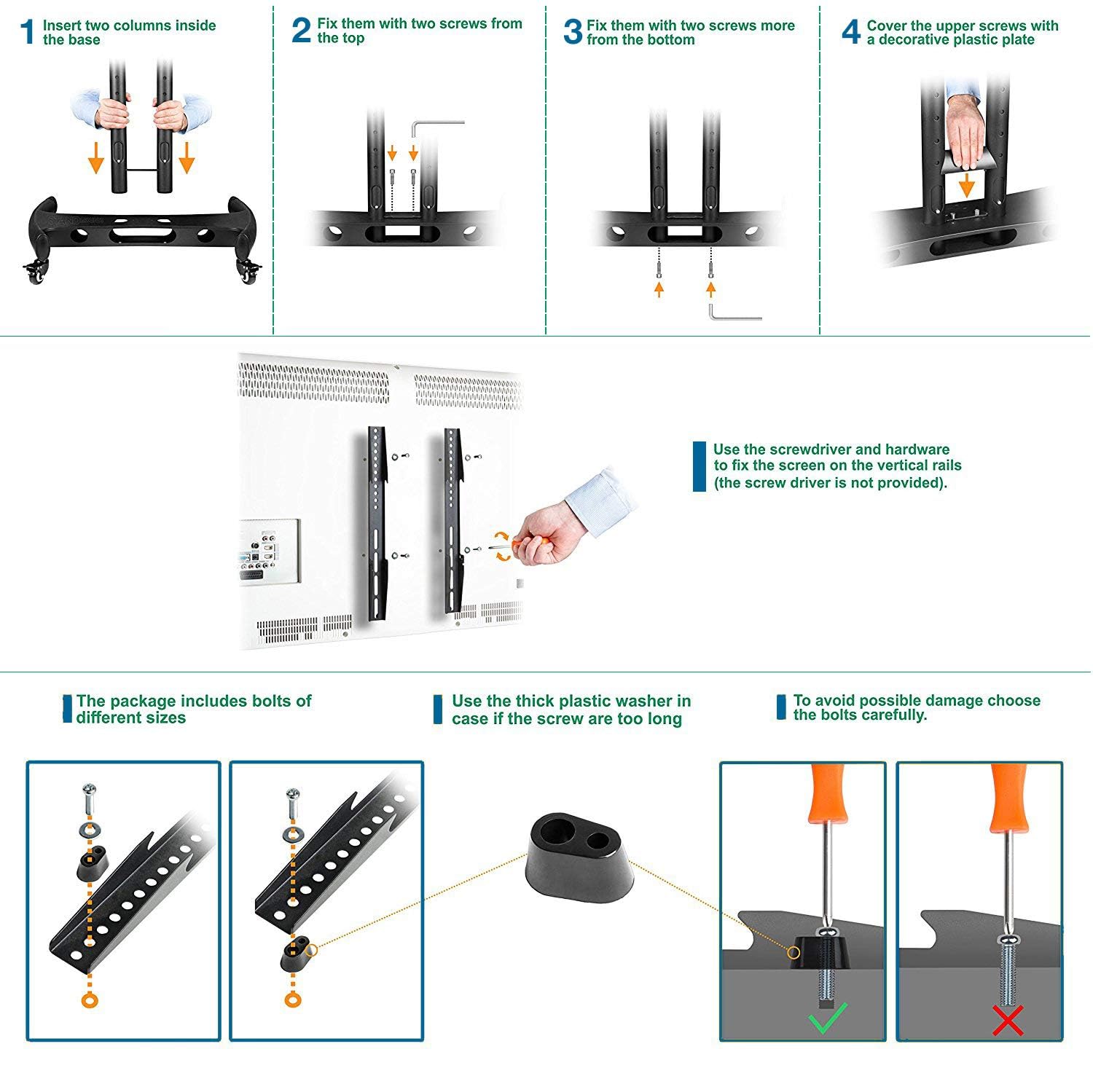 NB : TV TROLLY STAND 32 TO 70 INCH ,32 - 70 inch LED TV Trolley Cart Portable Rolling Wheel Stand with Camera Shelf - Image 7