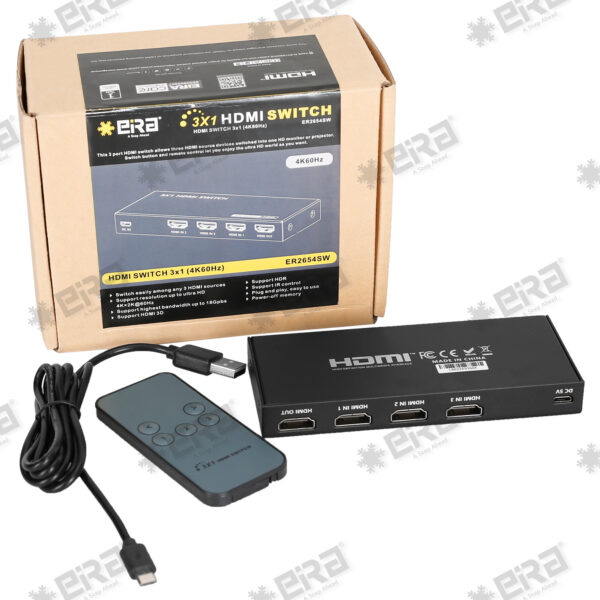 HDMI SWITCH 3X1 (4k60Hz) HDMI Video Products / HDMI Switch / HDMI SWITCH 3X1 (4k60Hz) - Image 3