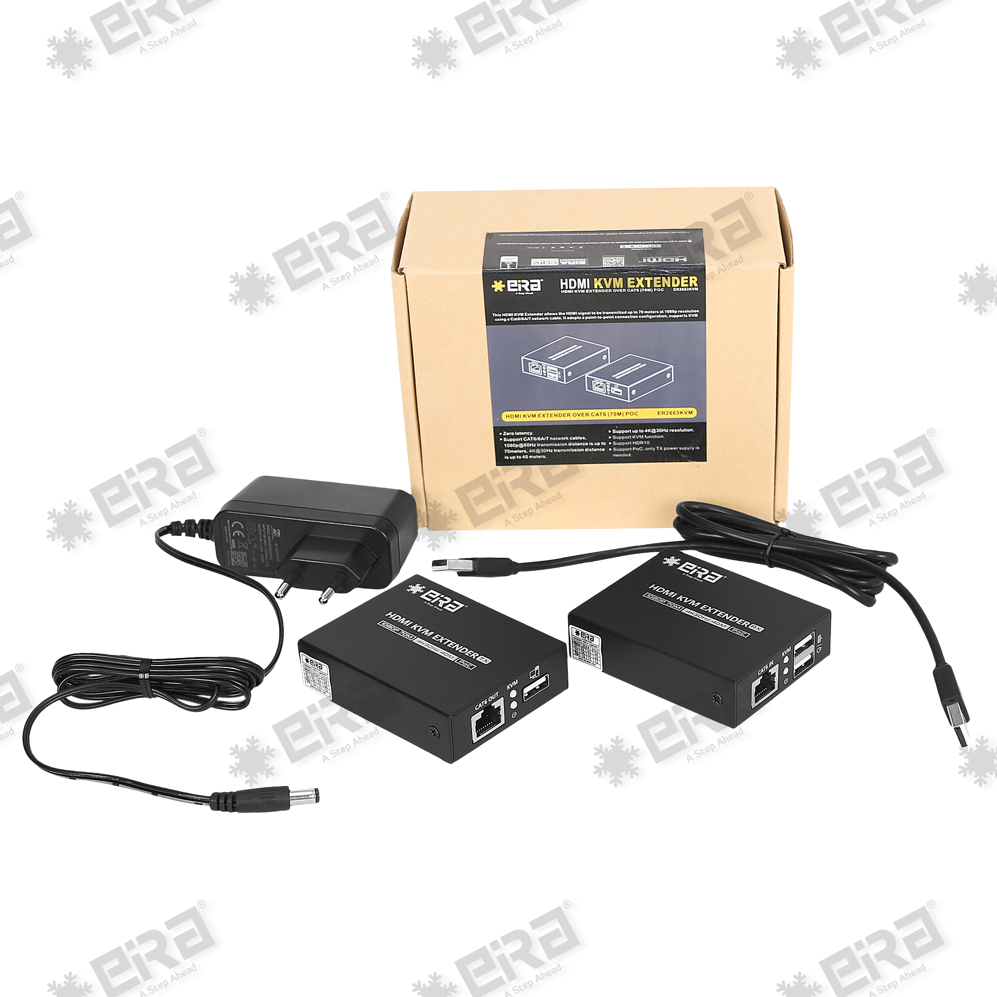 HDMI KVM EXTENDER OVER CAT6 (70M) POC /ER2663KVM/HDMI KVM Extender, Home - Image 5